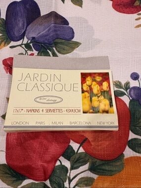 Jardin Classique Floral Napkins By Domay Set of 4 Classic Garden VTG NOS